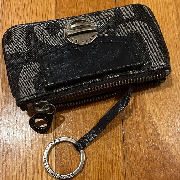 Marc Jacobs Navy and Silver Mini Pouch - Picture 4 of 6